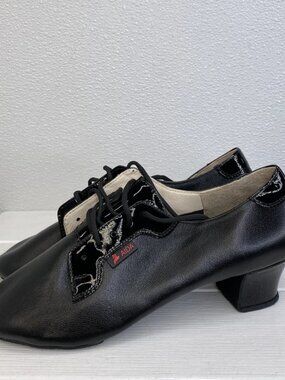 Aida Latin & Salsa Smagin 136T Dance Shoe Men Size 8/25.5cm Black Leather Patent